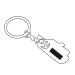 Cruiser keychain, metal key rings from stock promotional