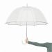 Transparent bell umbrella with swan neck handle, bell umbrella promotional