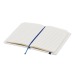 A6 white notebook with coloured elastic band and hard cover, Hardcover Notebook promotional