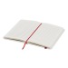 A6 white notebook with coloured elastic band and hard cover, Hardcover Notebook promotional