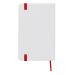 A6 white notebook with coloured elastic band and hard cover, Hardcover Notebook promotional