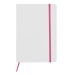 Carnet A5 blanc avec élastique de couleur à couverture rigide wholesaler