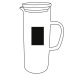 Glass carafe BAMBOO PITCHER, carafe promotional
