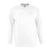 Product thumbnail Long-sleeved round-neck white 150g SOL'S T-Shirt - Monarch 1
