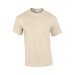 White or natural Gildan short-sleeved T-shirt, Gildan Textile promotional