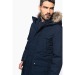 Quilted parka with detachable faux fur hood wholesaler