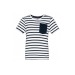 Product thumbnail Striped sailor t-shirt with short sleeve pocket child 2