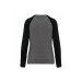 Product thumbnail Women's two-tone organic sweatshirt with round neck and raglan sleeves - Kariban 4