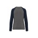 Product thumbnail Women's two-tone organic sweatshirt with round neck and raglan sleeves - Kariban 5