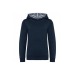 Sweat-shirt à capuche contrastée à motifs enfant unisexe, vêtement enfant promotional