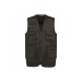Gilet polycoton multipoches doublé unisexe, Gilet ou veste reporter multi-poches promotional