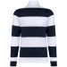 Unisex long-sleeved striped polo shirt, Rugby Polo promotional