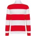 Unisex long-sleeved striped polo shirt, Rugby Polo promotional