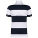 Unisex short-sleeve striped polo shirt wholesaler