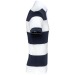 Unisex short-sleeve striped polo shirt, Rugby Polo promotional