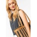 Product thumbnail Striped sea rush basket bag 2