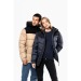 Unisex two-tone quilted hooded parka wholesaler