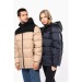 Unisex two-tone quilted hooded parka wholesaler