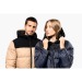 Unisex two-tone quilted hooded parka wholesaler