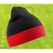 RECYCLED BLACK COMPASS BEANIE - Recycled acrylic beanie with contrasting flap wholesaler
