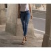 Product thumbnail CATHY - Women's slim brushed stone jeans 0