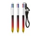 BIC® 4 Colours® Flags Collection lanyard, stylo 4 couleurs promotional