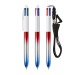 BIC® 4 Colours® Flags Collection lanyard, stylo 4 couleurs promotional