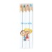 Set quadri 4 couleurs 8,7cm, Crayon de couleur promotional