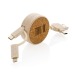 6-in-1 retractable cable made of cork and straw fibre, Cork Accessory promotional