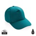 Product thumbnail 5 panel cap in recycled cotton 280gr IMPACT 5