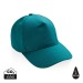 Product thumbnail 5 panel cap in recycled cotton 280gr IMPACT 4