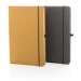 A5 hard cover notebook in recycled leather, recycled notebook promotional