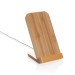 Support téléphone à induction 5W en bambou FSC, Chargeur sans fil à induction promotional