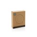 Desk clock in FSC® bamboo and RCS Utah recycled plastic, clock and clockwork promotional