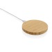 Chargeur sans fil 15W en bambou FSC®, produit High-Tech écologique, bio, recyclé lié au développement durable promotional