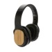Foldable wireless headphones in RCS and FSC® Elite bamboo, ecological, organic, recycled high-tech products linked to sustainable development promotional