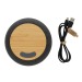 5W speaker in RCS recycled plastic and FSC® bamboo, recycled or organic ecological gadget promotional