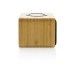 5W speaker in RCS recycled plastic and FSC® bamboo, recycled or organic ecological gadget promotional
