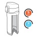 300ml easy-close mug in recycled stainless steel RCS, Insulated travel mug promotional