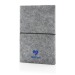 A5 softcover notebook in GRS-certified recycled felt wholesaler
