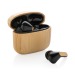 Product thumbnail TWS headphones in RCS recycled plastic and bamboo 1