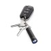 Porte-clés torche en aluminium recyclé RCS Flash, porte-clés lampe promotional