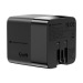 Chargeur 65W GaN avec câble Urban Vitamin Mendocino, prise électrique universelle et adaptateur universel de voyage promotional