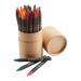Tube cartonné de 30 crayons gras, Crayon gras et crayon de cire promotional