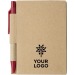 Cardboard notebook containing 80 lined sheets with pen, notebook with pen promotional