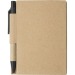 Cardboard notebook containing 80 lined sheets with pen, notebook with pen promotional