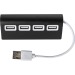 Hub en aluminium équipé de 4 ports USB, Hub promotional
