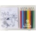 Drawing set with 8 coloured pencils and 20 sheets of paper wholesaler