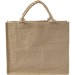 Jute shopping bag with short handles, Burlap bag promotional