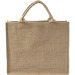 Sac shopping en toile de jute à anses courtes, Sac en toile de jute promotional